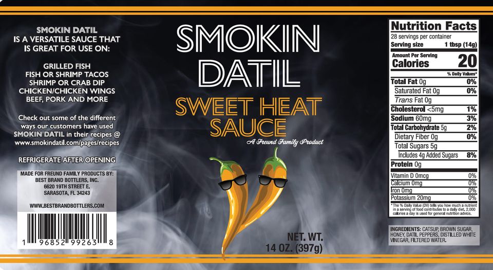 SMOKIN DATIL SWEET HEAT HOT SAUCE 2 Pack